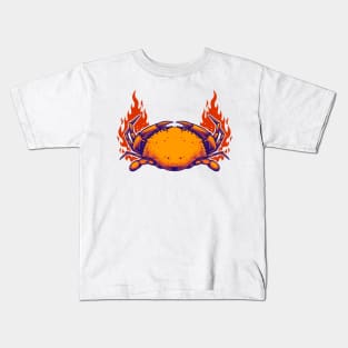 Burning crab Kids T-Shirt